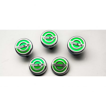 1984-1996 C4 Corvette 5pc Automatic Cap Cover Set Synergy Green Solid