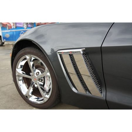 2010-2013 Chevrolet Grand Sport Corvette, Side Vent Grille Laser Mesh Overlay, American Car Craft