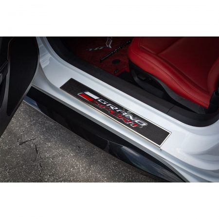 2014-2019 Corvette Grand Sport - Illuminated Grand Sport Door Sills Replacement Style Carbon Fiber 2PC, American Car Craft