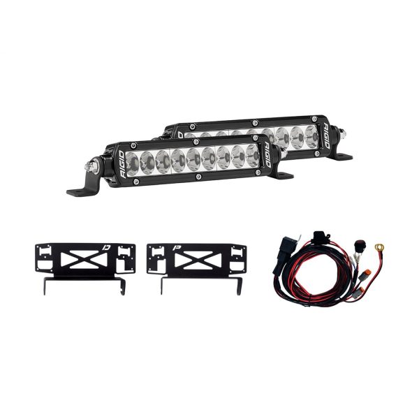 RIGID 2017-2018 Ford SuperDuty Grille Mount, Includes 2 6 Inch SR-Series Lights