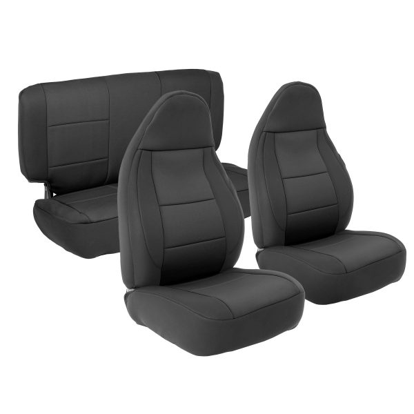 Smittybilt NEOPRENE SEAT COVER SET FRONT/REAR - BLACK JEEP, 97-02 TJ 471201