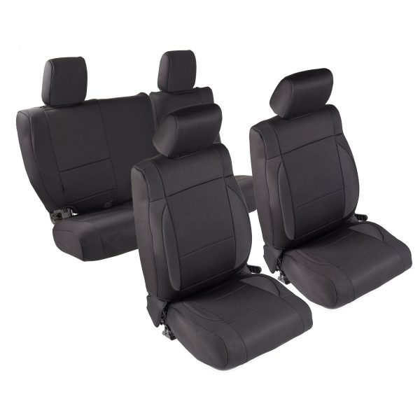 Smittybilt NEOPRENE SEAT COVER SET FRONT/REAR - BLACK JEEP, 08-12 JK - 4 DOOR 471701