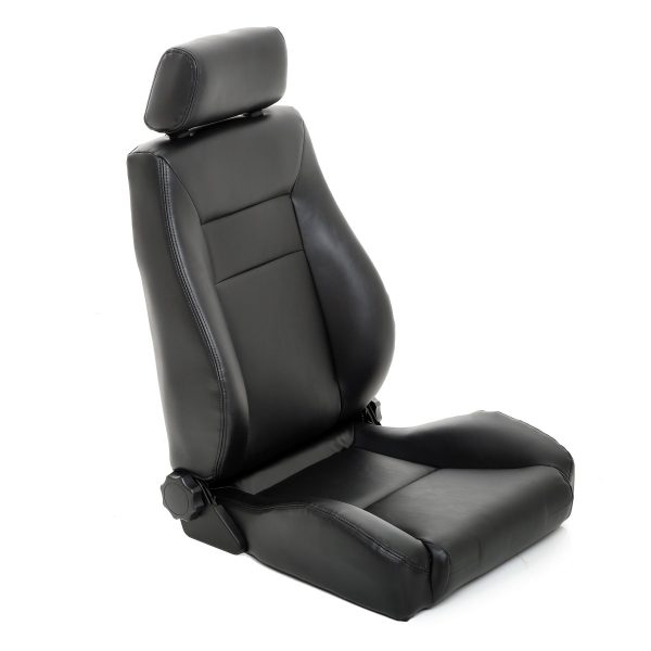 Smittybilt SEAT - FRONT - CONTOUR SPORT BUCKET W/ RECLINER - VINYL BLACK JEEP, 76-18 CJ & WRANGLER CJ/YJ/TJ/LJ 49501