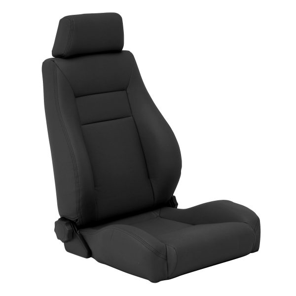 Smittybilt SEAT - FRONT - CONTOUR SPORT BUCKET W/ RECLINER - BLACK DENIM JEEP, 76-18 CJ & WRANGLER CJ/YJ/TJ/LJ 49515