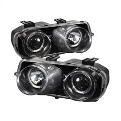 ( Spyder ) - Projector Headlights - LED Halo -Black - High H1 (Included) - Low 9006 (Included)