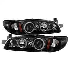 ( Spyder ) - 1PC Projector Headlights - CCFL Halo - Black - High 9005 (Included) - Low H1 (Included)