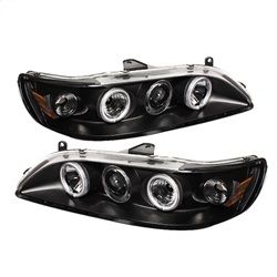 ( Spyder ) - 1PC Projector Headlights - CCFL Halo - Black - High H1 (Included) - Low H1 (Included)