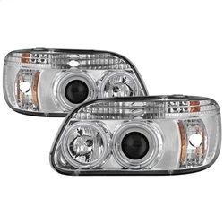 ( Spyder ) - 1PC Projector Headlights - CCFL Halo - Chrome - High H1 (Included) - Low H1 (Included)