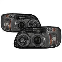 ( Spyder ) - 1PC Projector Headlights - CCFL Halo - Smoke - High H1 (Included) - Low H1 (Included)