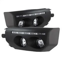 ( Spyder ) - Fog Lights With LED Daytime Running Lights W/Switch - Black