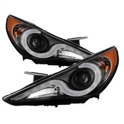 ( Spyder ) - Verson 2 Projector Headlights ( Does Not Fit Hybrid Model ) - Light Bar DRL - Black - High H7 (Included) - Low H7 (Not Included)