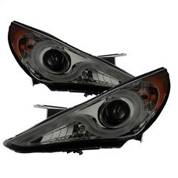 ( Spyder ) - Verson 2 Projector Headlights ( Does Not Fit Hybrid Model ) - Light Bar DRL - Chrome - High H7 (Included) - Low H7 (Not Included)