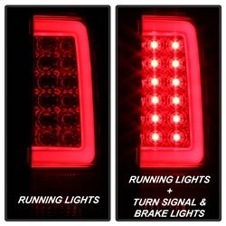 ( Spyder ) - Version 3 Light Bar LED Tail Lights - Red Clear