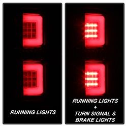 ( Spyder ) - Version 2 Light Bar LED Tail Lights - Red Clear
