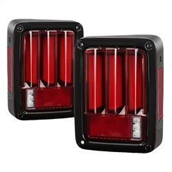 ( Spyder ) - Version 2 Light Bar Sequential Turn Signal LED Tail Lights - Red Clear