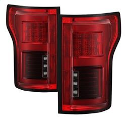 ( Spyder ) - Light Bar LED Tail Lights - Red Clear