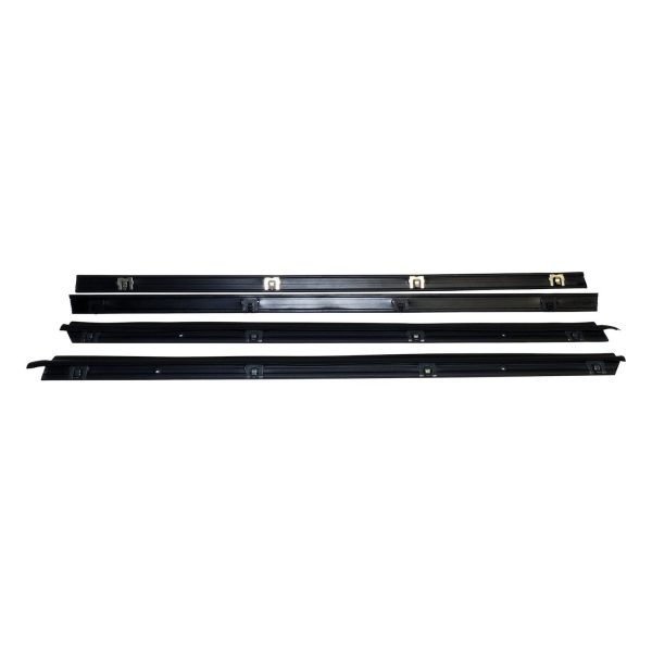 Crown Inner & Outer Door Glass Weatherstrip Kit for 76-95 Jeep YJ Wrangler & CJ-7, 8