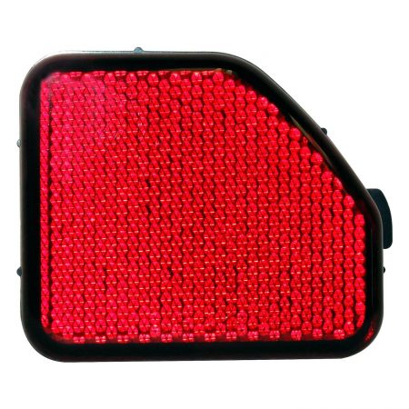 Crown Left Rear Fascia Reflector for 2018+ Jeep JL Wrangler; Red Plastic