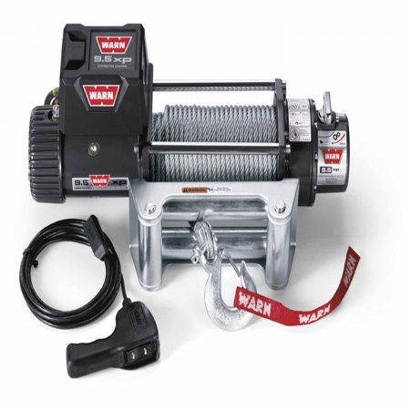 Winch 12 Volt 9500 LB Cap 100 Ft Wire Rope Roller Fairlead Wired Remote