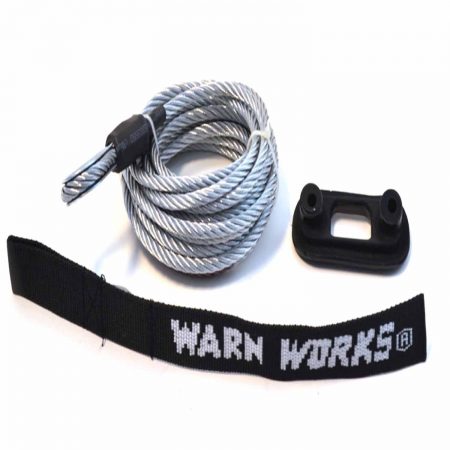 For Warn PullzAll Winches; 7/32 Inch Diameter x 15 Foot Length; Wire Rope