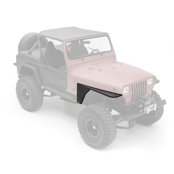 Smittybilt XRC FRONT TUBE FENDERS - BLACK TEXTURED JEEP, 76-86 CJ7 76866