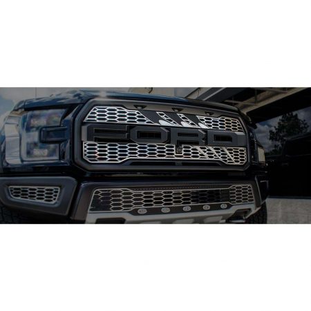 2017 Ford Raptor Front Upper Grille Overlays Slash Style