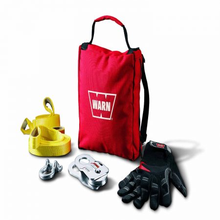 Includes 9000 LB Snatch Block Tree Protectors 1/2 Inch D-Shackle Gloves Gear Bag