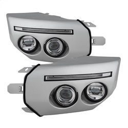 ( Spyder ) - Fog Lights With LED Light Tube W/Switch- Silver