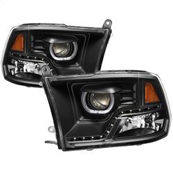 ( xTune ) - Projector Headlights - Halogen Model Only - LED Halo - Black