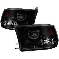 ( xTune ) - Projector Headlights - Halogen Model Only - LED Halo - Black Smoked
