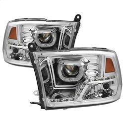 ( xTune ) - Projector Headlights - Halogen Model Only - LED Halo - Chrome
