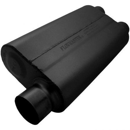 Flowmaster 9430512 50 Delta Flow Muffler - 3.00 Offset In / 2.50 Dual Out - Moderate Sound