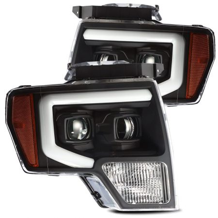 09-14 Ford F150 Projector Headlights Plank Style Design Black w/ Activation Sequential Signal