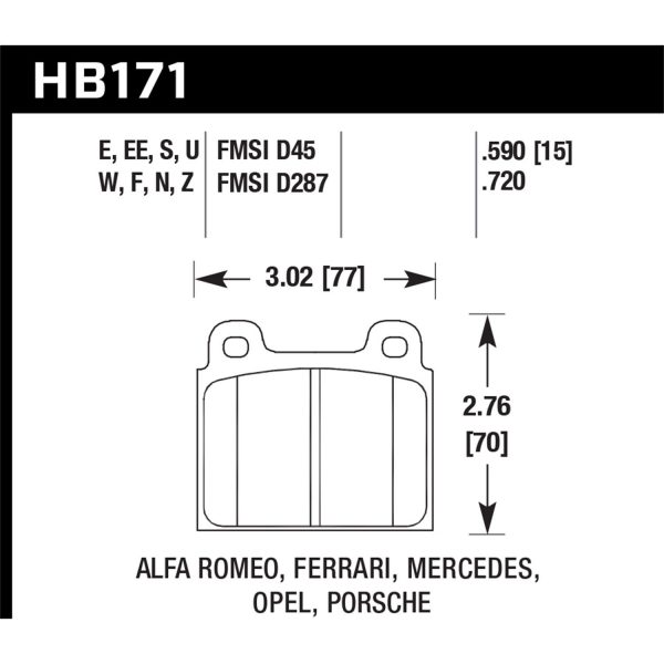 Hawk Performance Motorsports Brake Pads