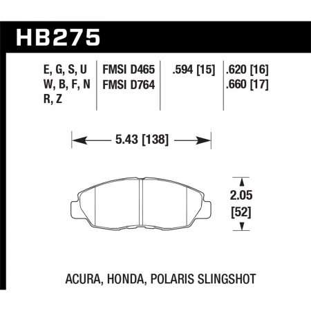 Hawk Performance Motorsports Brake Pads