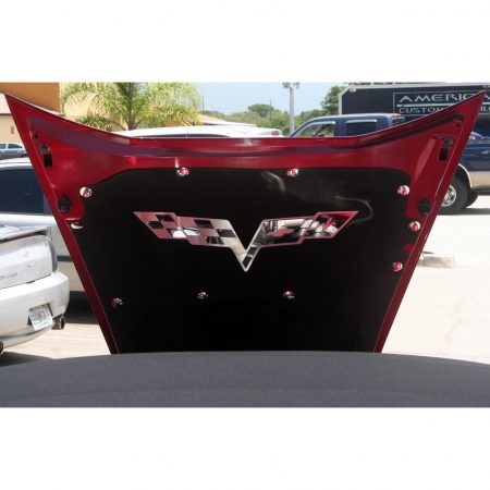 2005-2013 Chevrolet C6 Corvette, Hood Badge for Factory hood Pad, American Car Craft