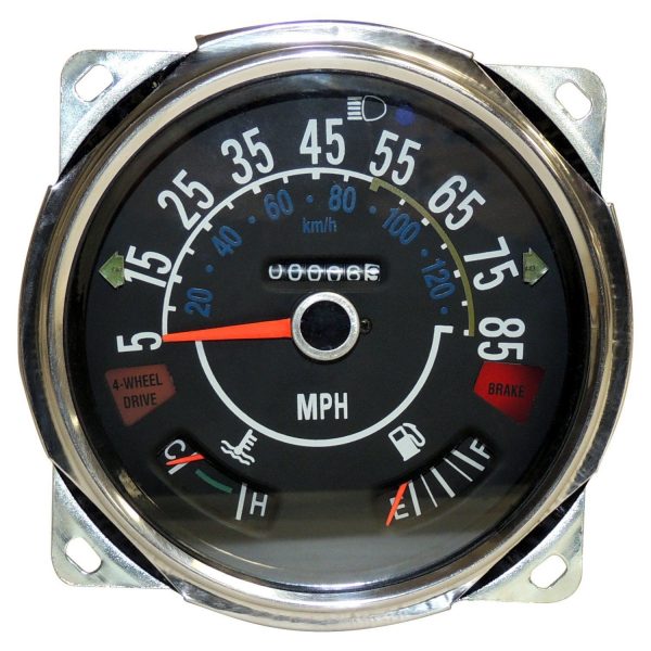 Crown Automotive - Metal Black Speedometer Assembly