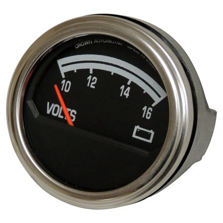 Crown Automotive - Metal Black Voltmeter