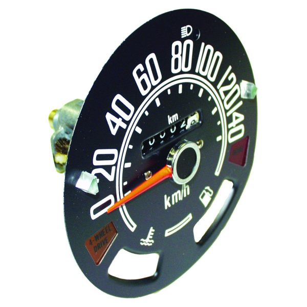 Crown Automotive - Metal Black Speedometer