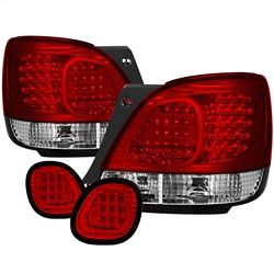 ( Spyder ) - LED 4pcs Tail Lights with Trunk Piece - Red Clear