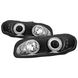 ( Spyder ) - Projector Headlights - LED Halo - LED ( Replaceable LEDs ) - Black - High 9005 (Not Included) - Low H1 (Included)