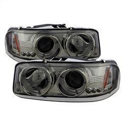 ( Spyder ) - Projector Headlights - LED Halo - LED ( Replaceable LEDs ) - Smoke - High 9005 (Not Included) - Low 9006 (Included)