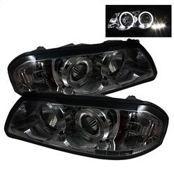( Spyder ) - Projector Headlights - LED Halo - LED ( Replaceable LEDs ) - Smoke - High H1 (Included) - Low H1 (Included)