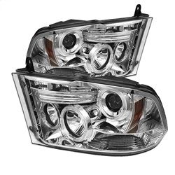 ( Spyder ) - Projector Headlights - Halogen Model Only ( Not Compatible With Factory Projector And LED DRL ) - LED Halo - LED ( Non Replaceable LEDs ) - Chrome - High 9005 (Not Included)- Low H1 (Included)