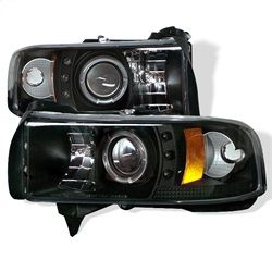 ( Spyder ) - Ram Sport - Projector Headlights - LED Halo - LED ( Replaceable LEDs ) - Black - High 9005 (Included) - Low H1 (Included)