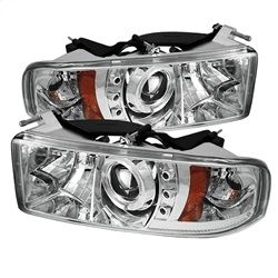 ( Spyder ) - Ram Sport - Projector Headlights - LED Halo - LED ( Replaceable LEDs ) - Chrome - High 9005 (Included) - Low H1 (Included)