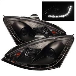 ( Spyder ) - Projector Headlights - ( Do Not Fit SVT Model ) - DRL - Black - High H1 (Included) - Low H1 (Included)