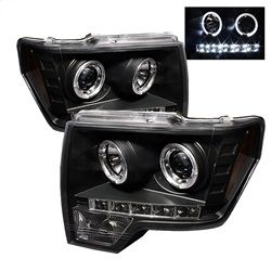 ( Spyder ) - Projector Headlights - Halogen Model Only ( Not Compatible With Xenon/HID Model ) - LED Halo - LED ( Replaceable LEDs ) - Black - High H1 (Included) - Low H1 (Included)