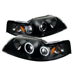 ( Spyder ) - Projector Headlights - CCFL Halo - Black - High H1 (Included) - Low H1 (Included)