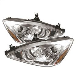 ( Spyder ) - Projector Headlights - LED Halo - Amber Reflector - LED ( Replaceable LEDs ) - Chrome - High H1 (Included) - Low H1 (Included)